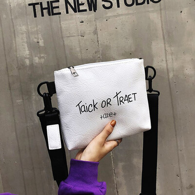 

Tailored Woman Trendy Line Texture Shoulder Bag Girls Solid Color Letter Leisure Hand Bag
