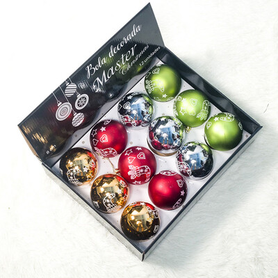 

Tailored 12PCS Christmas Tree 8cm Ball Bauble Hanging Home Party Ornament Decor
