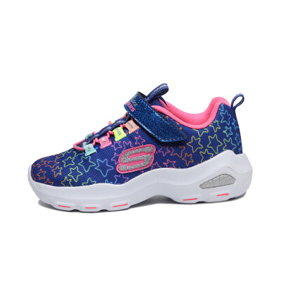 

Skechers Velcro breathable casual comfort non-slip childrens sports panda shoes 80666L blue multi-color 30
