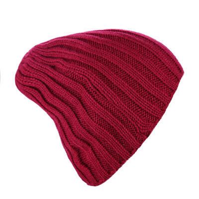 

Fashion Men Knitted Wool Winter Warm Pure-Color Beanie Cap Hats
