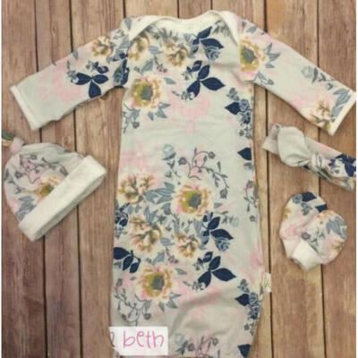 

US 2Pcs 100 Cotton Floral Swaddle Wrap Blanket Baby Sleeping Bag Sleepsack Set