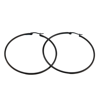 

Fashion Big Earring Titanium Steel Round Ear Buckle Stainless Steel Earrings