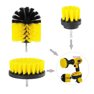 

Siaonvr 3Pcs Grout Power Scrubber Cleaning Brush Cleaner Combo Tool Kit