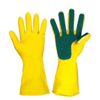 

Latex Sponge Scrub Dishwashing Gloves Dish Washing Cleaning Scouring Tool