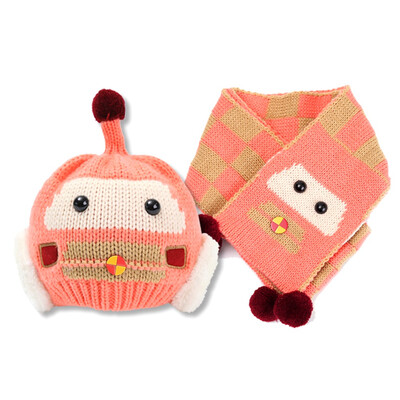 

Baby winter hat autumn&winter new baby earmuffs scarf hat scarf two-piece