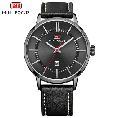 

MINI FOCUS Fox Mens Watch Quartz Watch Business Casual Leather Strap Waterproof MF0033G