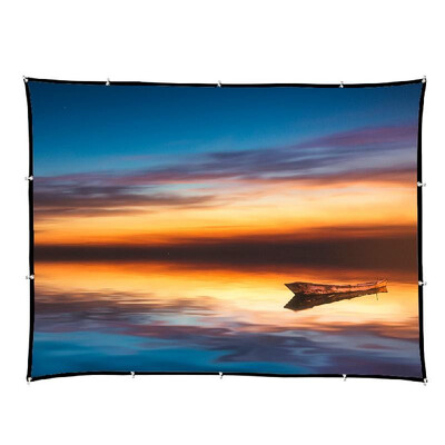 

136 Portable Projector Screen HD 169 White 136 Inch Diagonal Projection Screen Foldable Home Theater for Wall Projection Indoor