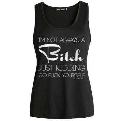 

Women Fashion Letter Printed Tank Top Casual Round Neck