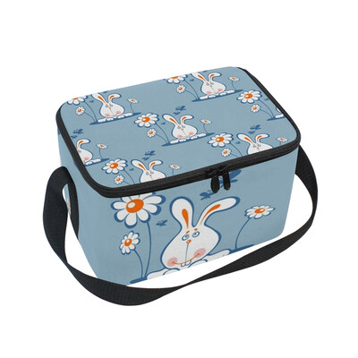 

ALAZA Lunch Box Insulated Rabbit Pattern Lunch Bag Large Cooler Tote Bag for Men Women