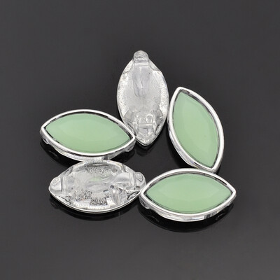 

Sew on Taiwan Acrylic Silver Plated Garment Accessories Horse Eye PaleGreen Silver 1400x800x500mm Hole 100mm