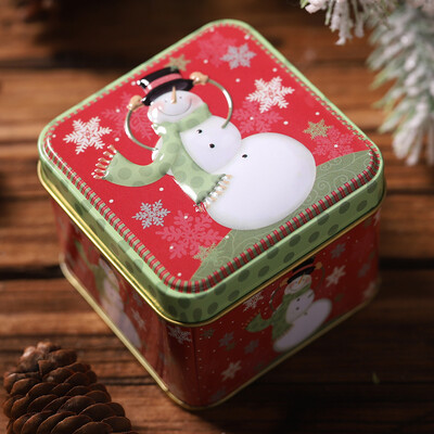 

〖Follure〗Square Bump Candy Box Storage Iron Box Christmas Candy Cans ChildrenS Gift