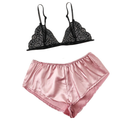 

Toponeto Fashion New Women Lace Stain Lingerie Sexy V-Neck Underwear Thong Sleepwear