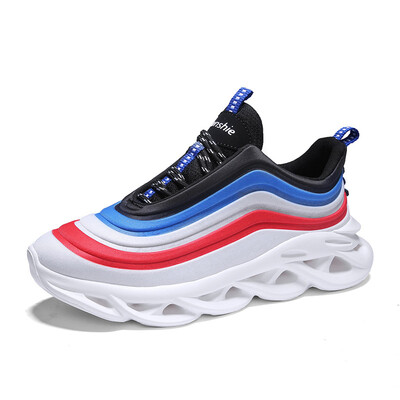 

Blade edge old shoes mens casual sneakers soft bottom white running shoes gradient rainbow shoes sports tide mens shoes