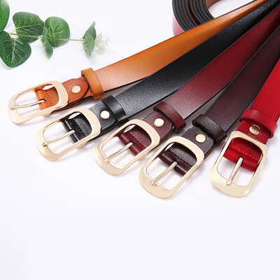 

Womens belt Korean version of the wild leather belt Fashion pin buckle leather pants with the explosion of the generati