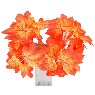 

UpperX Novelty Maple Leaf Garland LED Fairy String Light Christmas Decor Battery New Year Party Decor Light Flower Arrangement