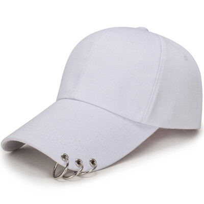 

Unisex Casual Solid Adjustable Baseball Caps Snapback Hats For Men Baseball Cap Women Men White Baseball Cap Hat With Rings
