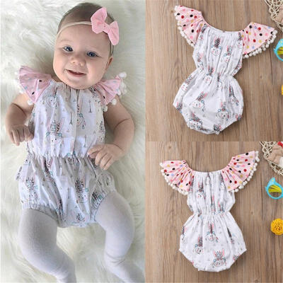

Newborn Kid Baby Girls Rabbit Easter Romper Bodysuit Jumpsuit Outfits