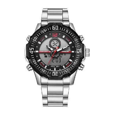 

WEIDE WH6105 Dual Display Quartz Digital Men Watch Multifunctional Sports 3ATM Waterproof Big Dial Large Face Stopwatch Timer Week