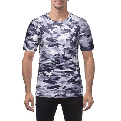 

Men Slim Fit O Neck Short Sleeve Gym Muscle T-shirt Casual Camouflage Top Blouse