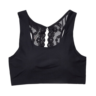 

Sexy Women Lace Back Bralette Crop Tank Tops Bra Bustier Padded Seamless Bra Cropped Top