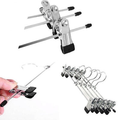 

10Pcs Stainless Steel Pants Rack Clip Peg Trousers Clamp Hanger Space Saving