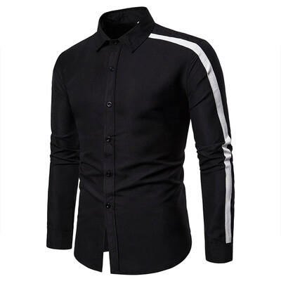 

Tailored Mens Casual Button Turn-Down Collar Slim Fit Long Sleeve Top Shirt Blouse