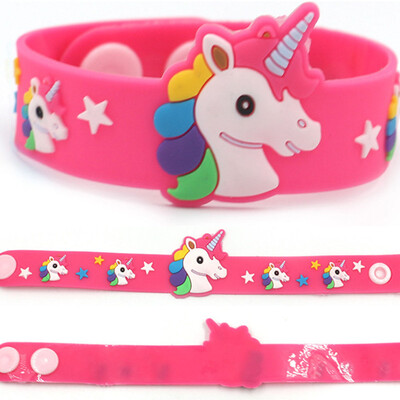 

Unicorn Silicone Flexible Slap Wrap Bracelet Wristband Kids Boys Girls Gifts