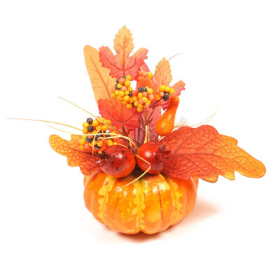 

Artificial Pumpkin Halloween Decorations Maple Leaf Home Decoration Halloween Thanksgiving Autumn Ornament Props