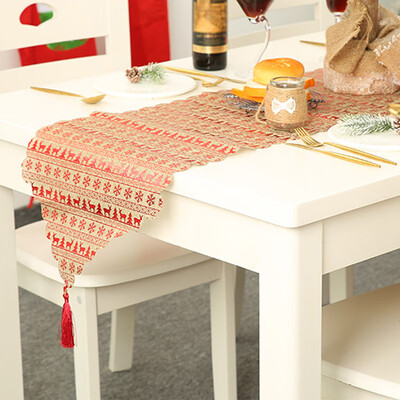 

180x35cm Christmas Linen Table Runner Home Party Events Placemat Decor Supplies