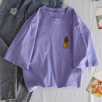 

Starmoon Women Fashion Leisure O-Neck Short Sleeve T-Shirt Pineapple Tops Loose Blouse