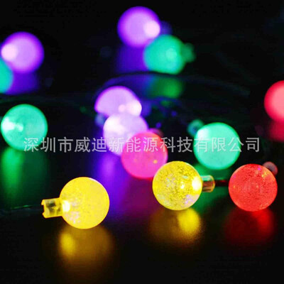 

E-commerce explosion models solar 30LED bubble ball 8 mode light string crystal ball Christmas garden outdoor decoration