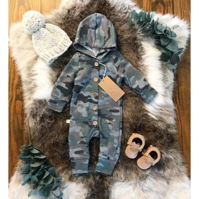 

Newborn Baby Boys Girls Hooded Romper Bodysuit Jumpsuit Outfits Clothes