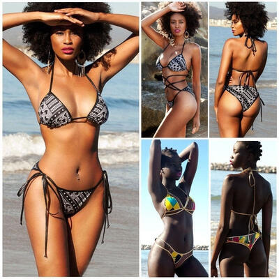 

2017 Women Bikini Set Push-up Padded Bra Swimsuit Swimwear Triangle Bathing Suit