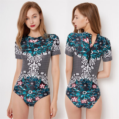 

Saidsome Women Long Sleeve Surfing Diving Swimsuit One Piece Beach Bathing Suit diving suit diving water diving mask