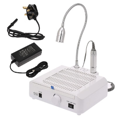 

3-in-1 Multifunctional Salon Nail Art Machine 25000rpm Nail Dril Nail Dust Collector LED Desk Lamp with Nail Drill Bits Accessorie