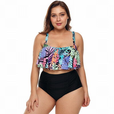 

Womens Swimwear split Swimwear high waist bikini Plus Size swimsuit