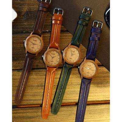 

Student personality simple wooden watch trend big dial quartz watch