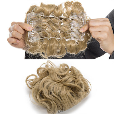 

Scrunchy Updo Combs Clip in Bun Claw Jaw on Donut Hairpiece Drawstring Wrap Around Straight Messy Wavy Chignons
