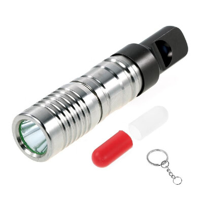 

Versatile Camping Stainless Steel Whistle Flashlight with Key Chain Battery Diffuser Cap for Outdoor Sport Activity Emergency Surv