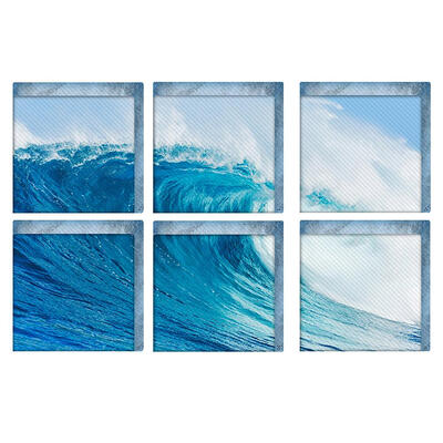 

6pcs 3D Replica Bathtub Stickers Antislip Waterproof Wall Paster Room Decor
