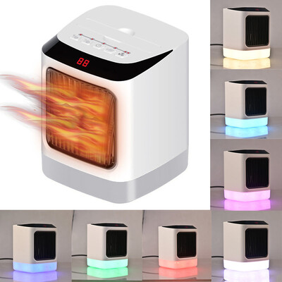 

〖Follure〗Portable LED Handy Space Heater Timer Electric Heater Air Warmer Hot Fan