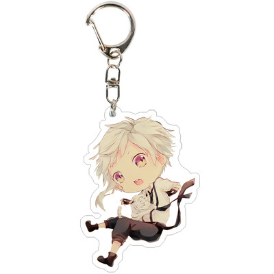 

CAR-TOBBY Anime Bungou Stray Dogs Rubber Keychain Key Ring Straps Rare cosplay
