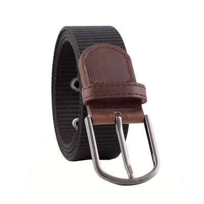 

Hot selling Men&Women belt retro trend solid color Nylon Alloy Pin buckle belt outdoor casual cowboy pants Men belt