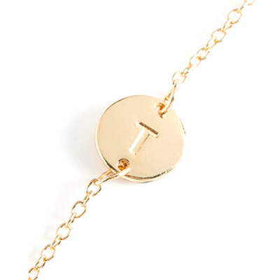 

26 English Alphabet Round Pendant Gold Bracelet Female Personality Fashion Bracelet Jewelry Hot Gift