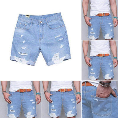 

Men Shorts Jeans Ripped Jeans Destroyed Jeans Frayed Denim Pant Short