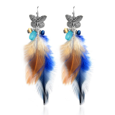 

Feather Earrings for Women Bohemian Butterfly Earrings Jewelry Accessories