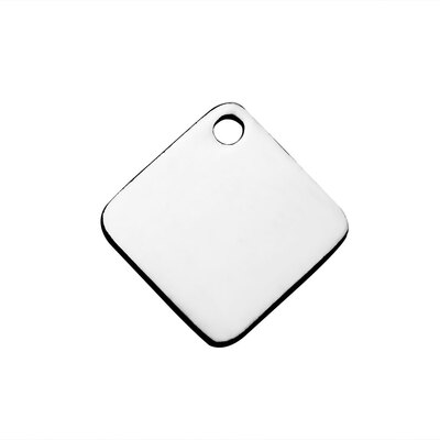 

304 Stainless Steel Charms Rhombus Stainless Steel Color 10x11mm