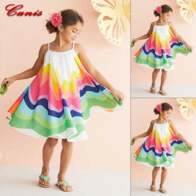 

Toddler Kids Baby Girls Cartoon Sleeveless Party Princess Dress Outfits Clothes