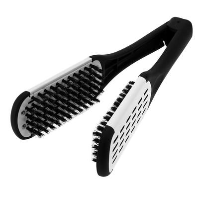 

Ceramic Plywood Comb Straightener Electric Heat Brush Hair Straightener
