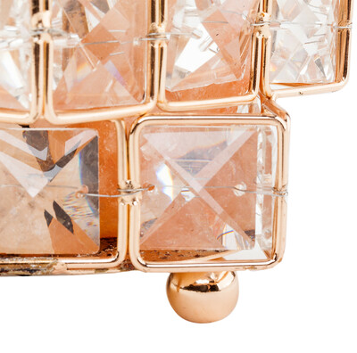 

Natural Himalayan Crystal Salt Lamp Metal Base Dimmable Controller Cord-Cube